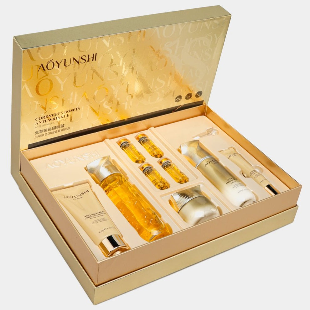 AOYUNSHI Cordyceps Bosein Anti-Wrinkle Luxury Skin Care Set 9 PCs