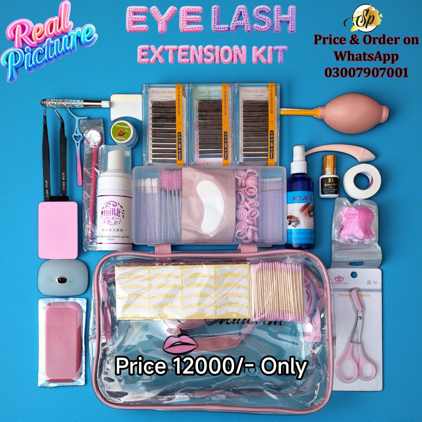 Professional Eyelash Extension And Practice Kit 25 Items For Salon & Home